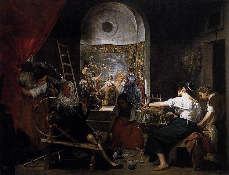 Diego Velazquez The Fable of Arachne a.k.a. The Tapestry Weavers or The Spinners